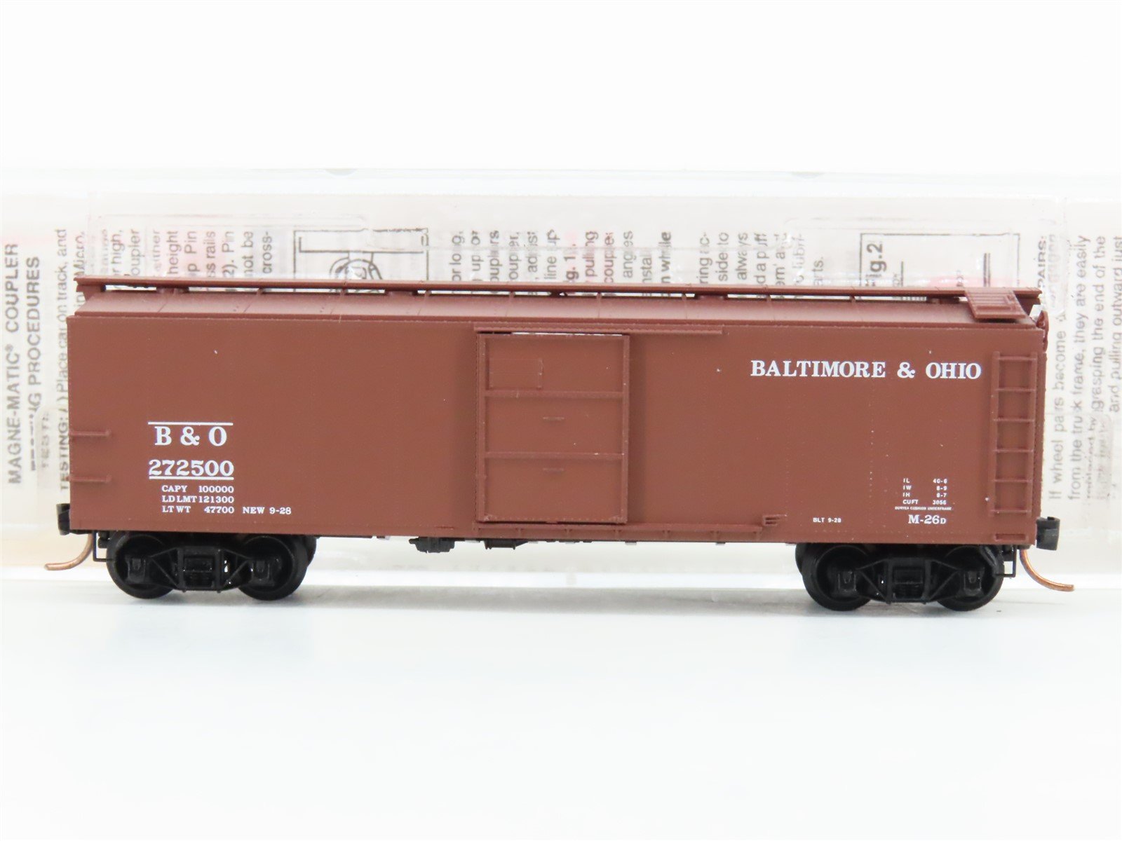 N Micro-Trains MTL 120210 B&O Baltimore & Ohio 40' Single Door Box Car #272500