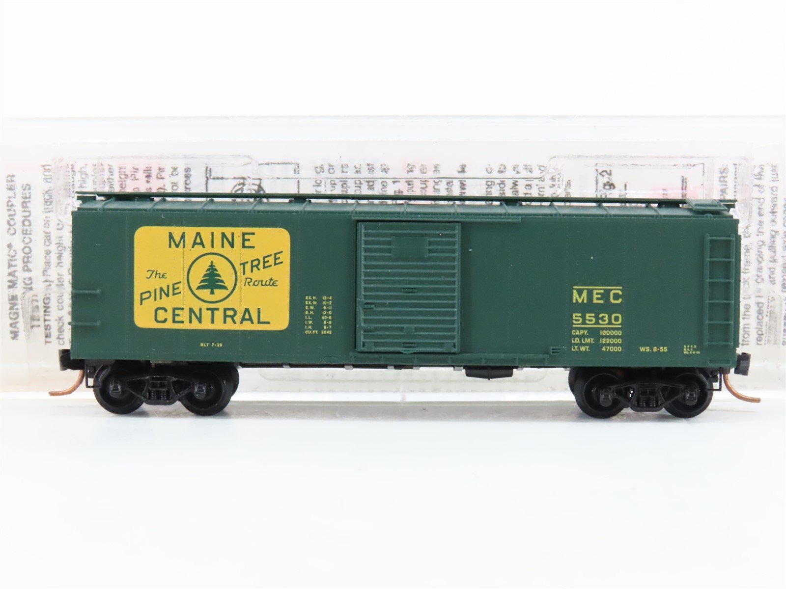 N Micro-Trains MTL 120040 MEC Maine Central "Pine Tree Route" 40' Box Car #5530