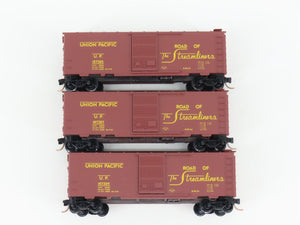 N Scale Micro-Trains MTL 20286-2 UP Union Pacific 40' Single Door Box Car 3-Pack