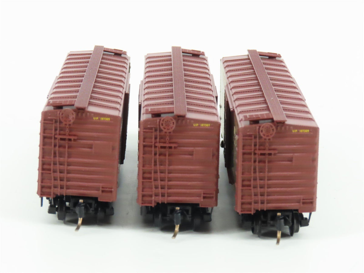 N Scale Micro-Trains MTL 20286-2 UP Union Pacific 40&#39; Single Door Box Car 3-Pack