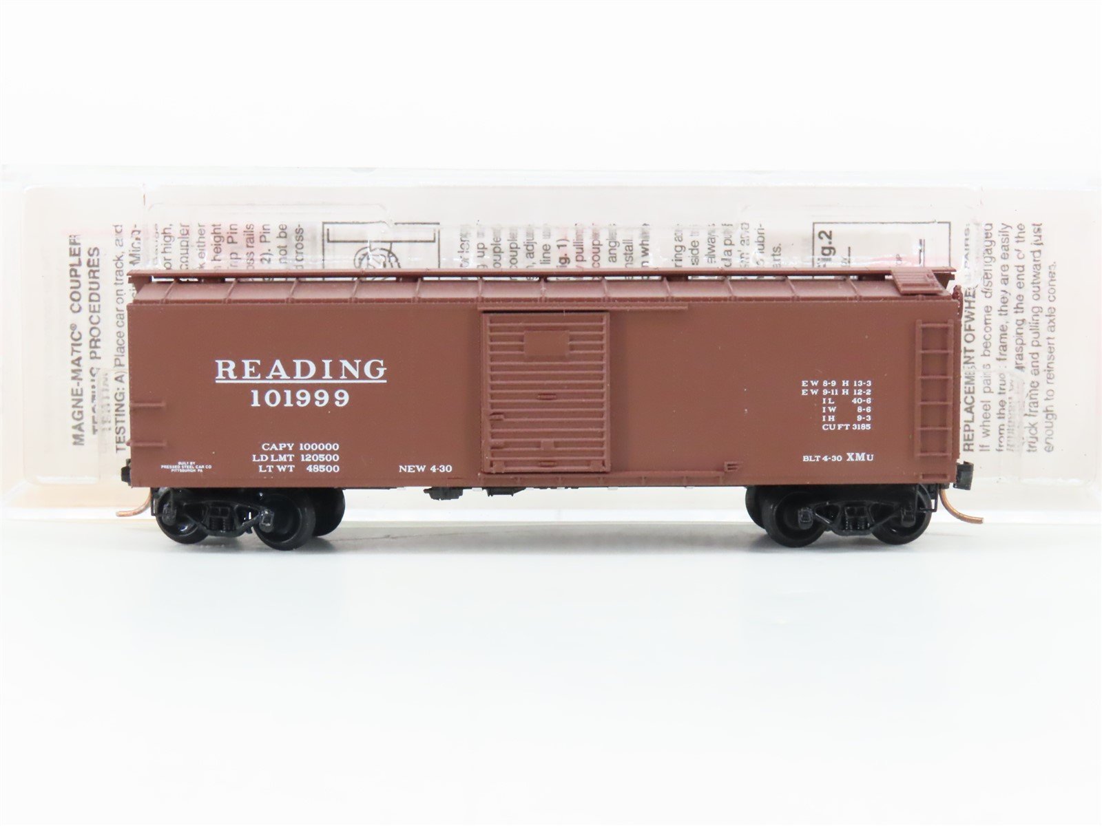 N Scale Micro-Trains MTL 120010 RDG Reading 40' Single Door Box Car #101999