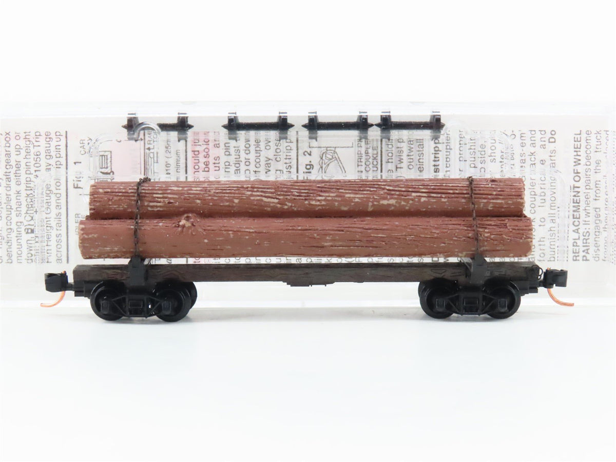 N Scale Micro-Trains MTL 113010 40&#39; Skeleton Log Car w/ Log Load