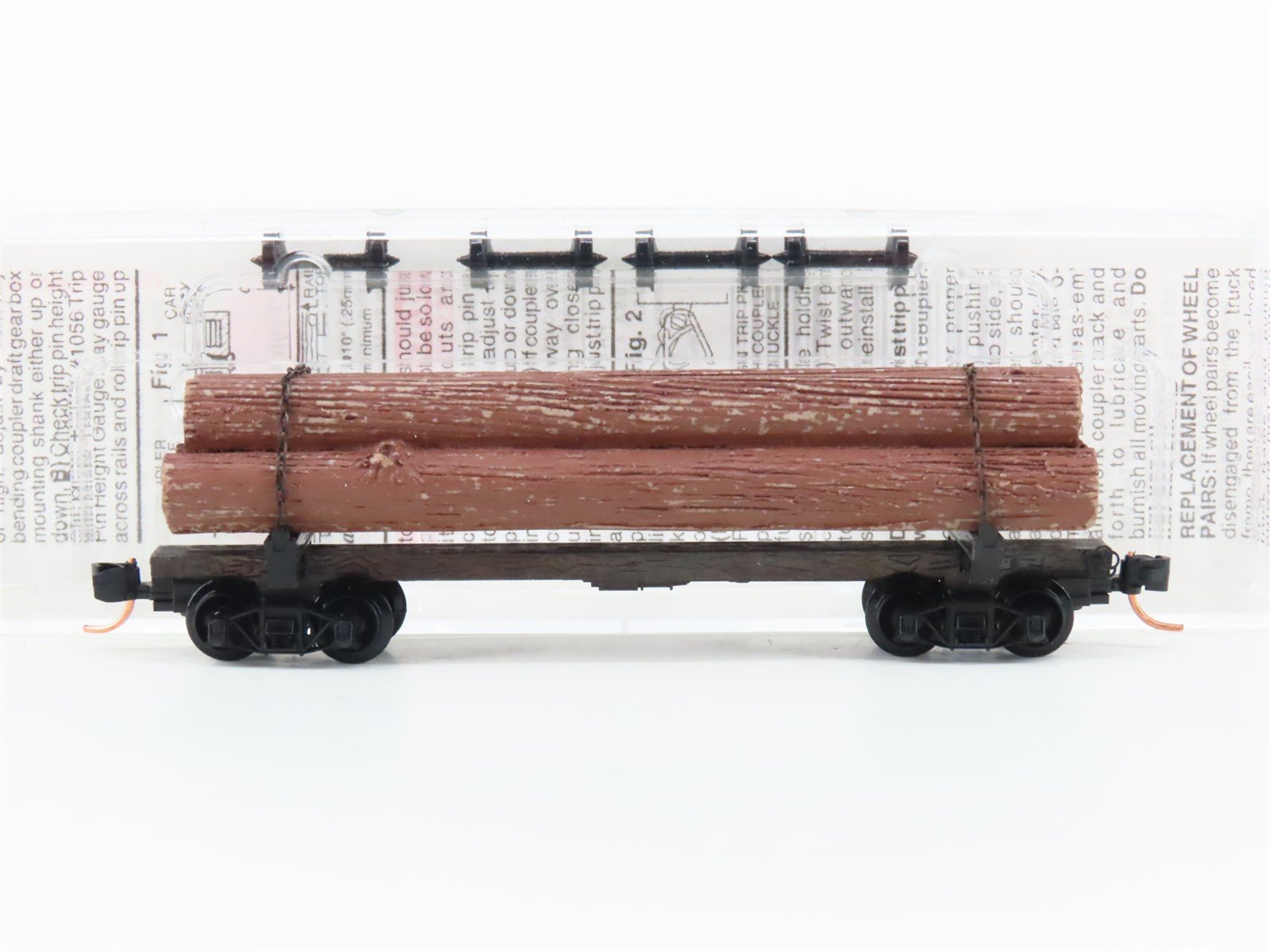 N Scale Micro-Trains MTL 113010 40' Skeleton Log Car w/ Log Load