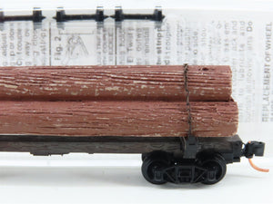 N Scale Micro-Trains MTL 113010 40' Skeleton Log Car w/ Log Load