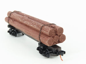 N Scale Micro-Trains MTL 113010 40' Skeleton Log Car w/ Log Load