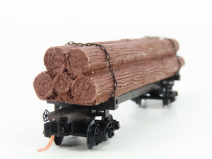 N Scale Micro-Trains MTL 113010 40' Skeleton Log Car w/ Log Load