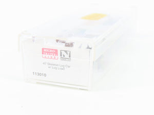 N Scale Micro-Trains MTL 113010 40' Skeleton Log Car w/ Log Load
