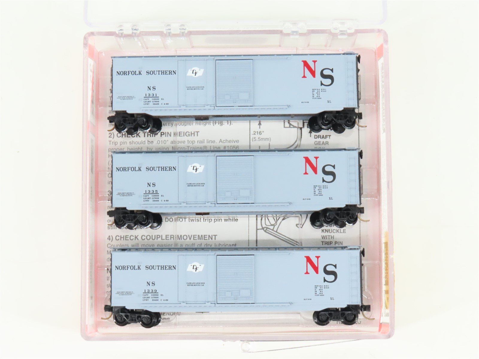 N Scale Micro-Trains MTL 33132 NS Norfolk Southern 50' Box Car 3-Pack