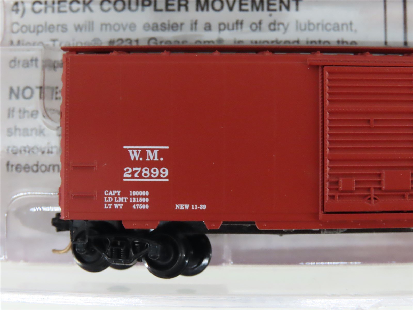 N Scale Micro-Trains MTL 20276-2 C&O/B&O/WM 