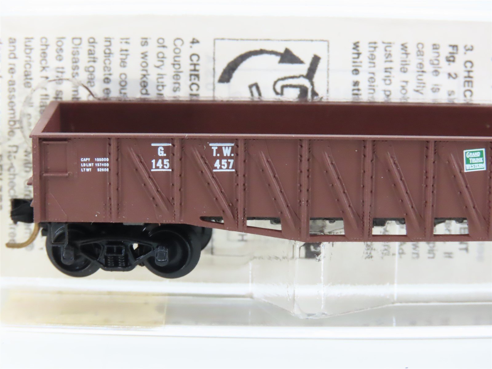 N Scale Micro-Trains MTL 63010 GTW Grand Trunk Western 50' Gondola #145457