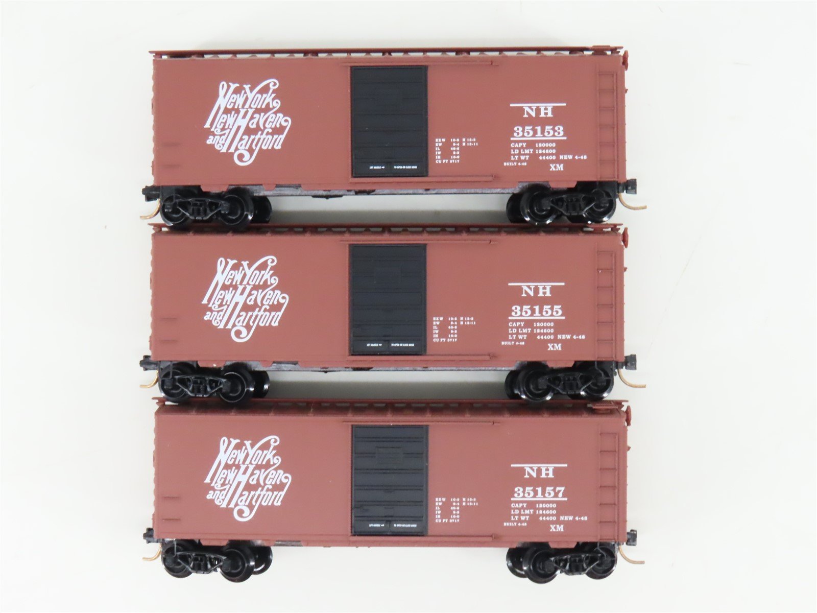 N Scale Micro-Trains MTL 20029-2 NH New Haven 40' Single Door Box Car 3-Pack