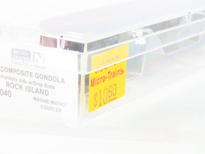 N Scale Micro-Trains MTL 62040 RI Rock Island 50' Open Gondola #1199