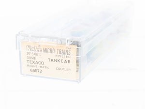 N Scale Kadee Micro-Trains MTL 65072 TCX Texaco 39' Single Dome Tank Car #2493