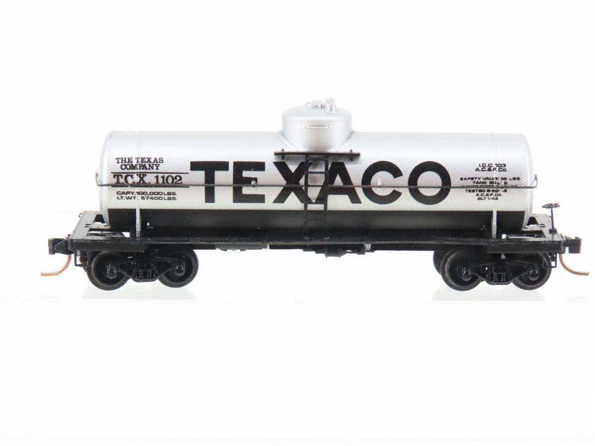 N Scale Kadee Micro-Trains MTL 65072 TCX Texaco 39&#39; Single Dome Tank Car #1102