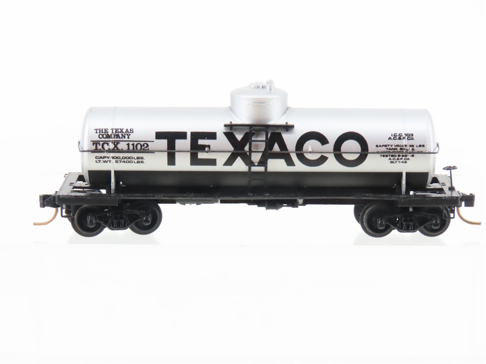 N Scale Kadee Micro-Trains MTL 65072 TCX Texaco 39' Single Dome Tank Car #1102
