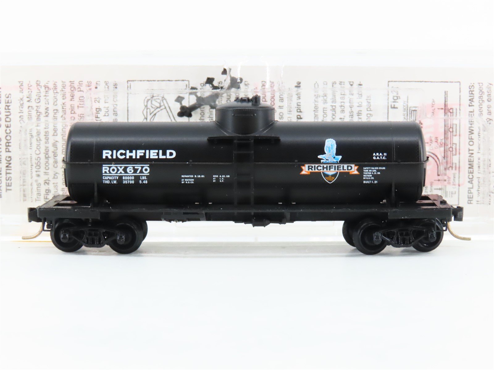 N Micro-Trains MTL 65430 ROX Richfield Oil Company 39' Single Dome Tank Car 670
