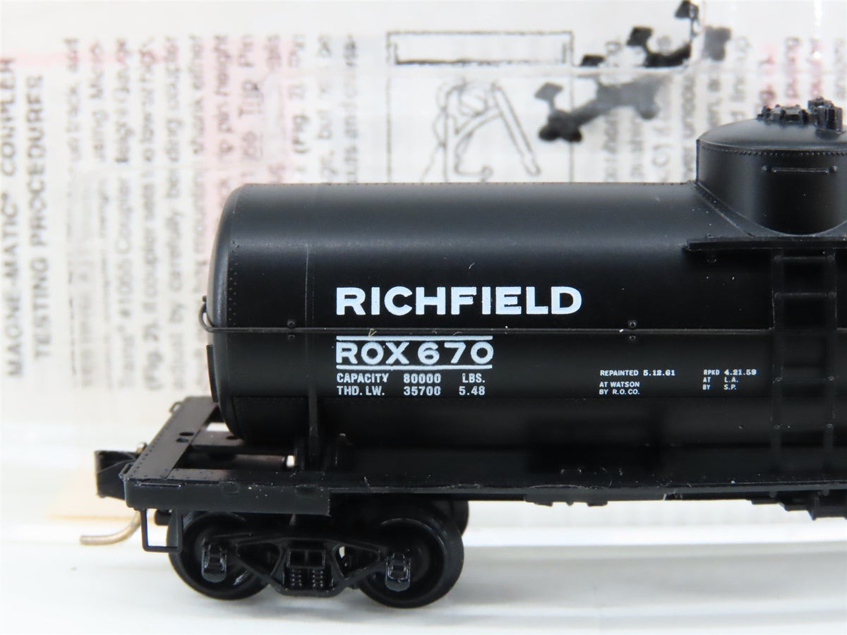 N Micro-Trains MTL 65430 ROX Richfield Oil Company 39&#39; Single Dome Tank Car 670