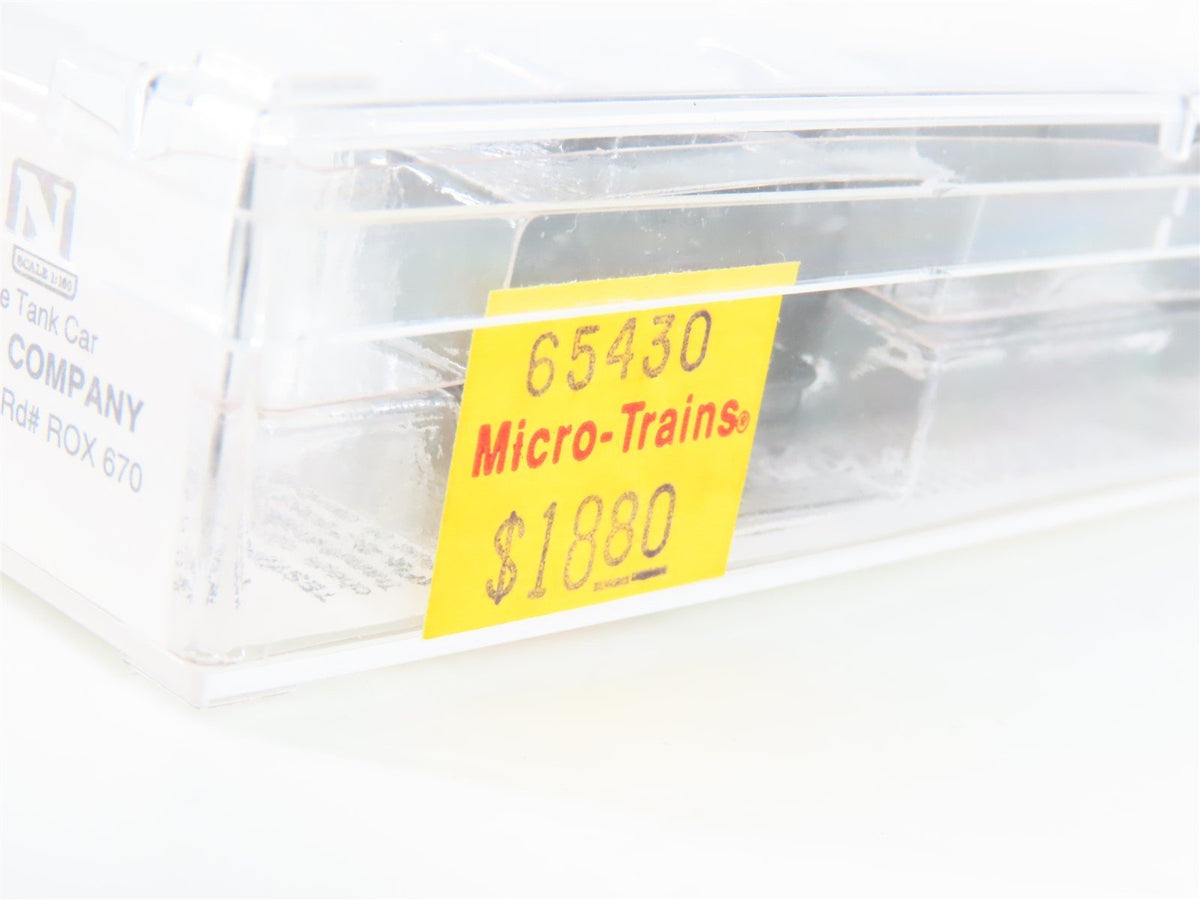 N Micro-Trains MTL 65430 ROX Richfield Oil Company 39&#39; Single Dome Tank Car 670