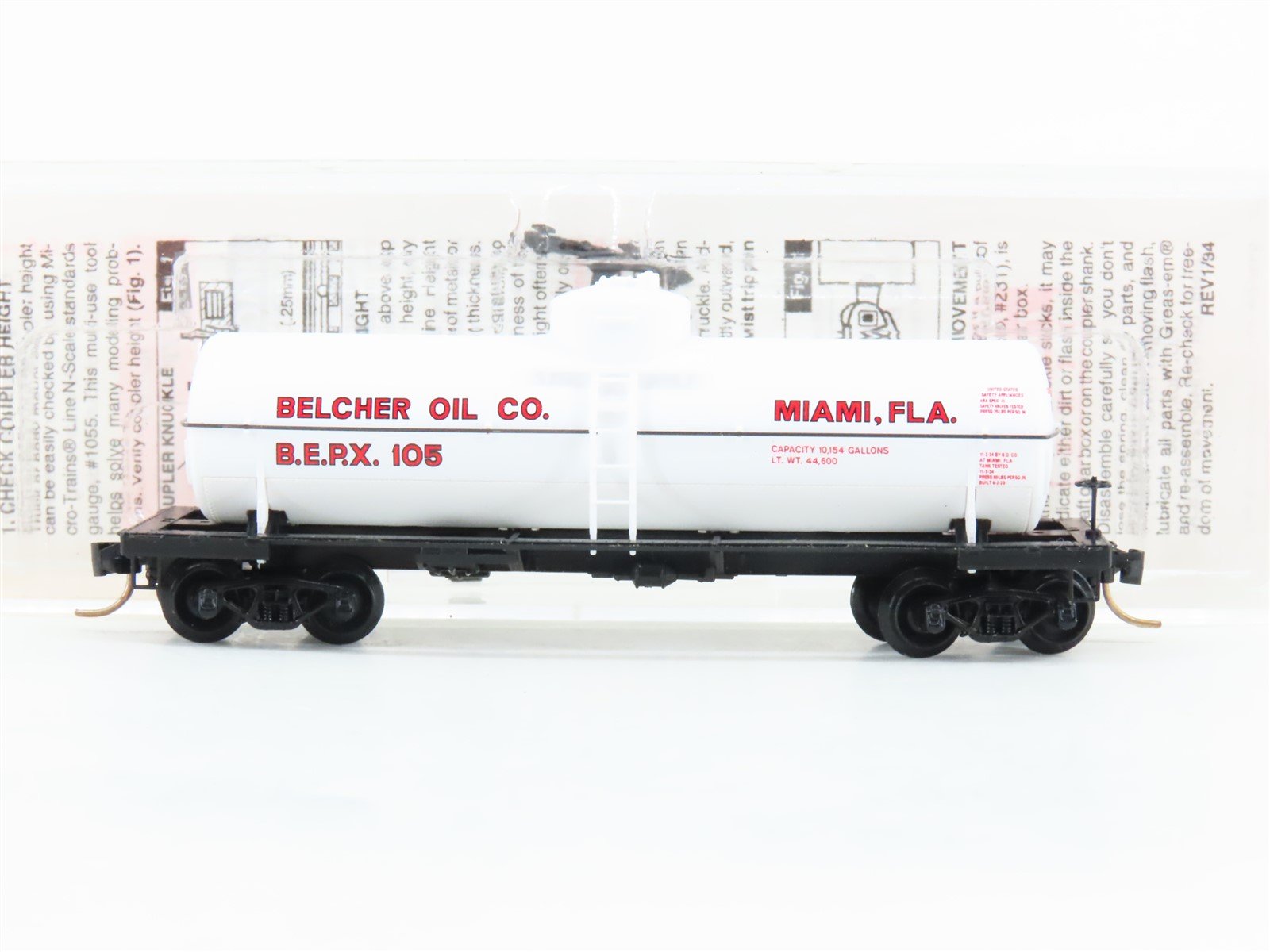 N Micro-Trains MTL 65420 BERX Belcher Oil 39' Single Dome Tank Car #105