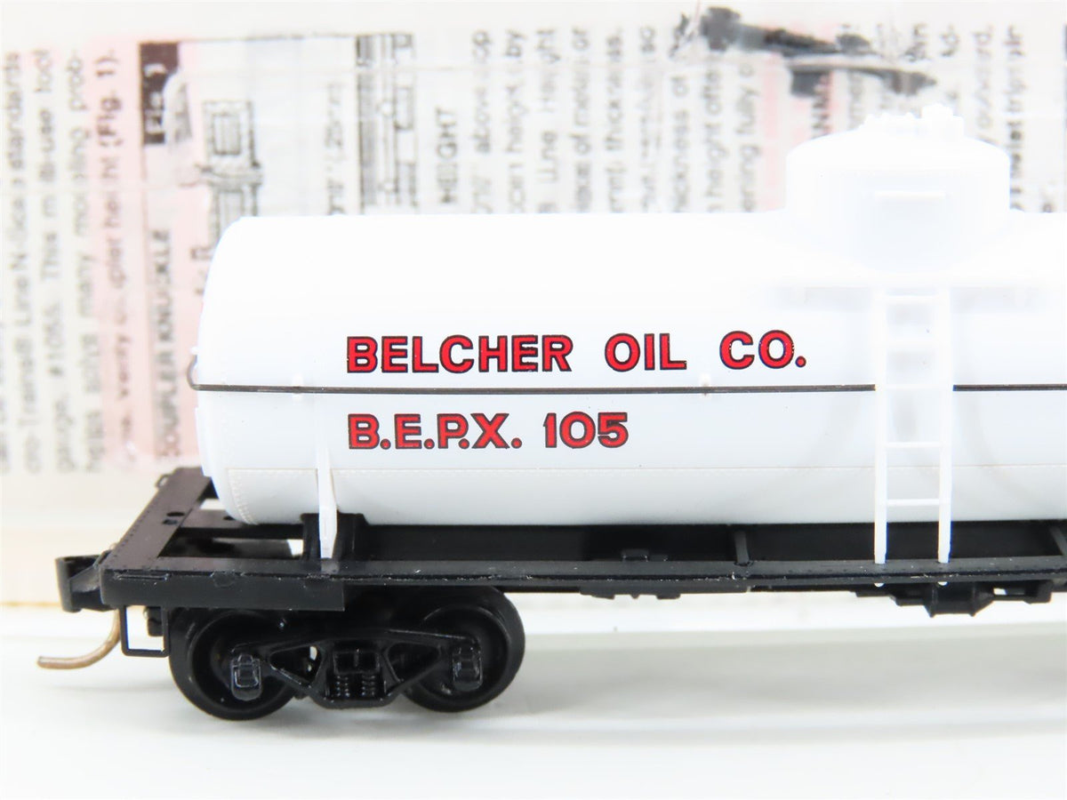 N Micro-Trains MTL 65420 BERX Belcher Oil 39&#39; Single Dome Tank Car #105