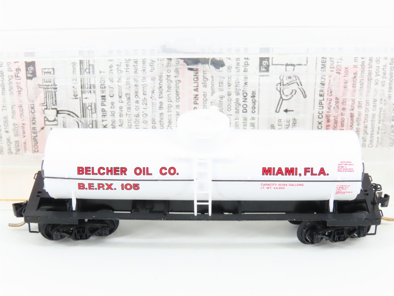 N Micro-Trains MTL 65420 BERX Belcher Oil 39' Single Dome Tank Car #105