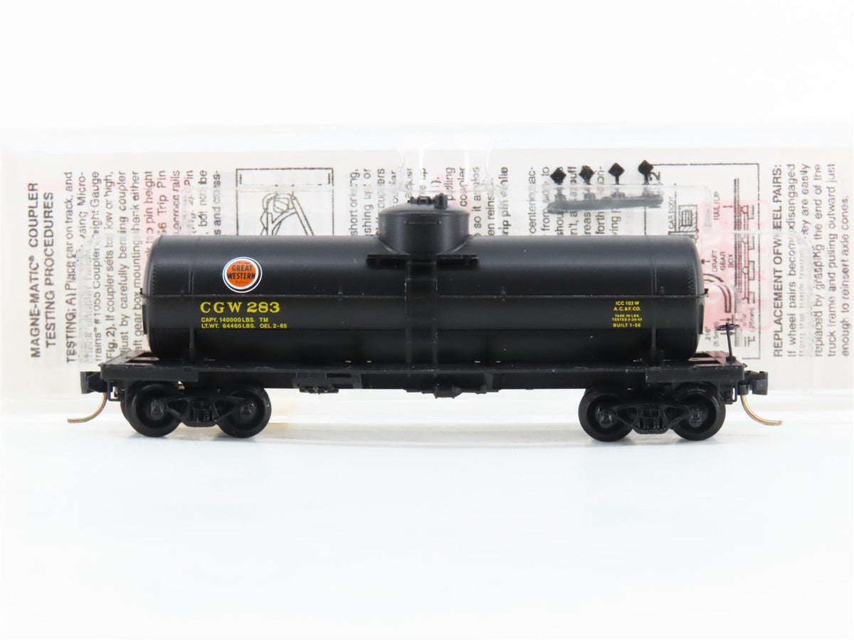 N Micro-Trains MTL 65410 CGW Chicago Great Western 39&#39; Single Dome Tank Car #283