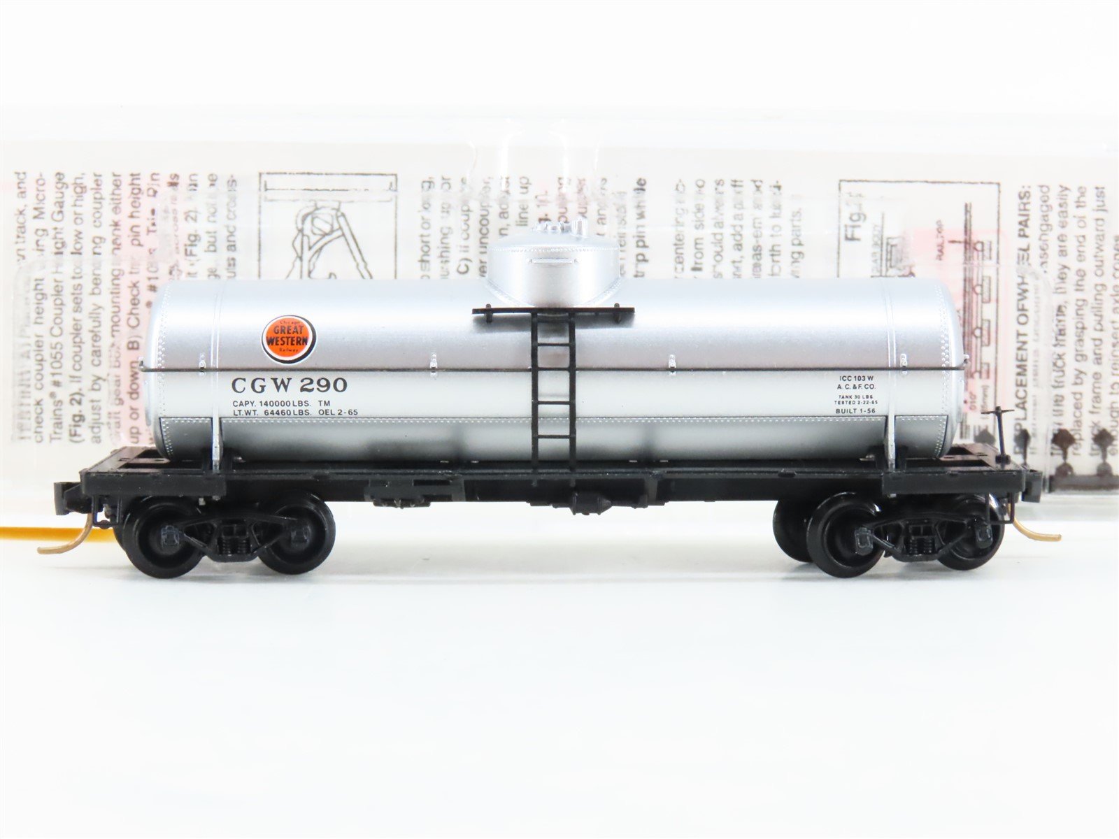 N Micro-Trains MTL 65400 CGW Chicago Great Western 39' Single Dome Tank Car #290