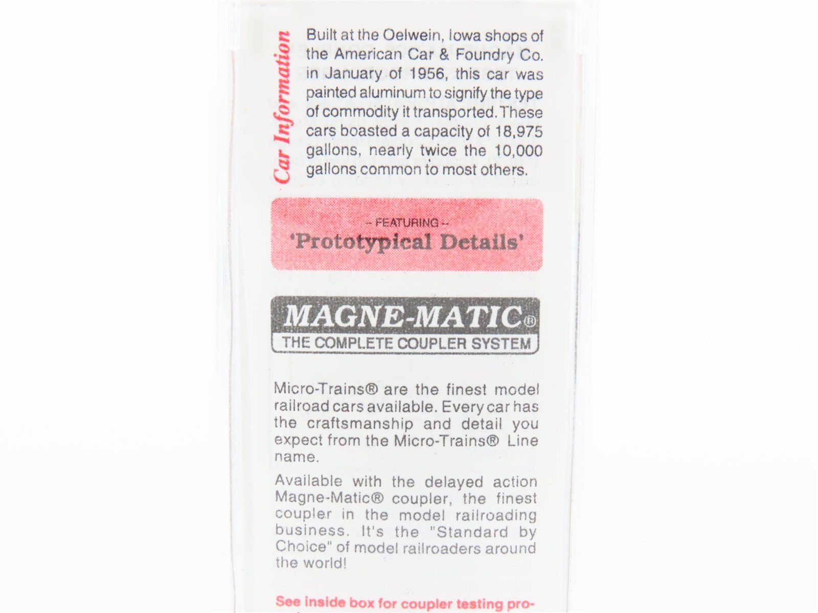 N Micro-Trains MTL 65400 CGW Chicago Great Western 39' Single Dome Tank Car #290