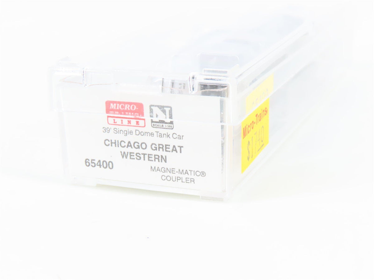 N Micro-Trains MTL 65400 CGW Chicago Great Western 39&#39; Single Dome Tank Car #290