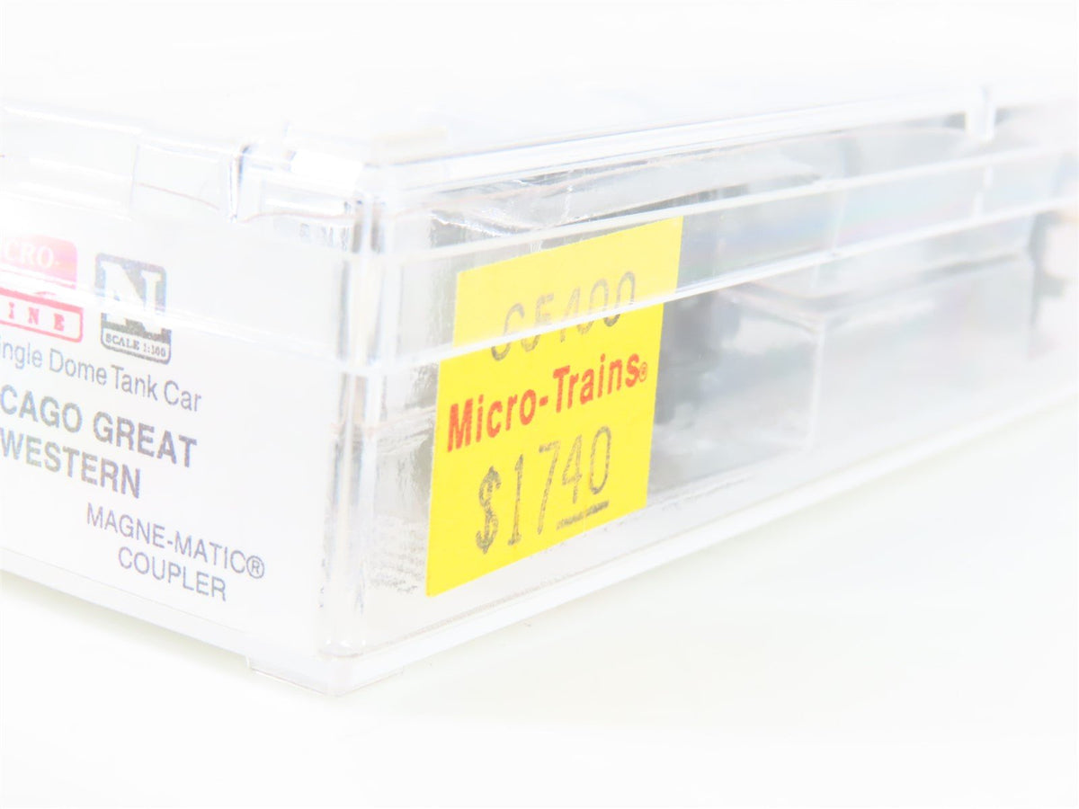 N Micro-Trains MTL 65400 CGW Chicago Great Western 39&#39; Single Dome Tank Car #290
