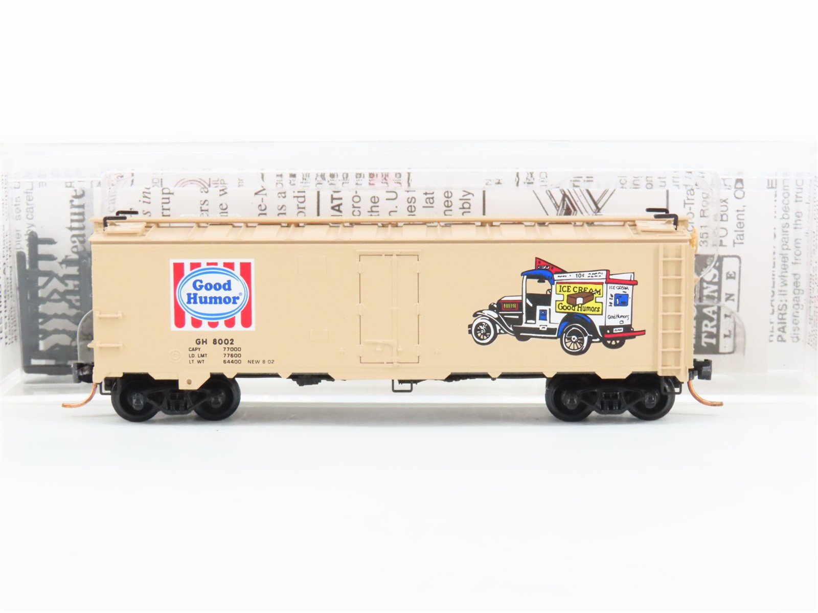 N Scale Micro-Trains MTL 59580 GH Good Humor 40' Steel Ice Reefer #8002
