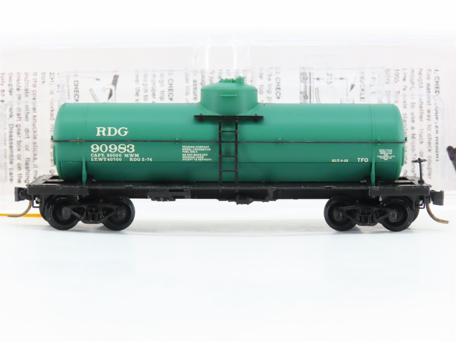 N Scale Micro-Trains MTL 65350 RDG Reading 39' Single Dome Tank Car #90983