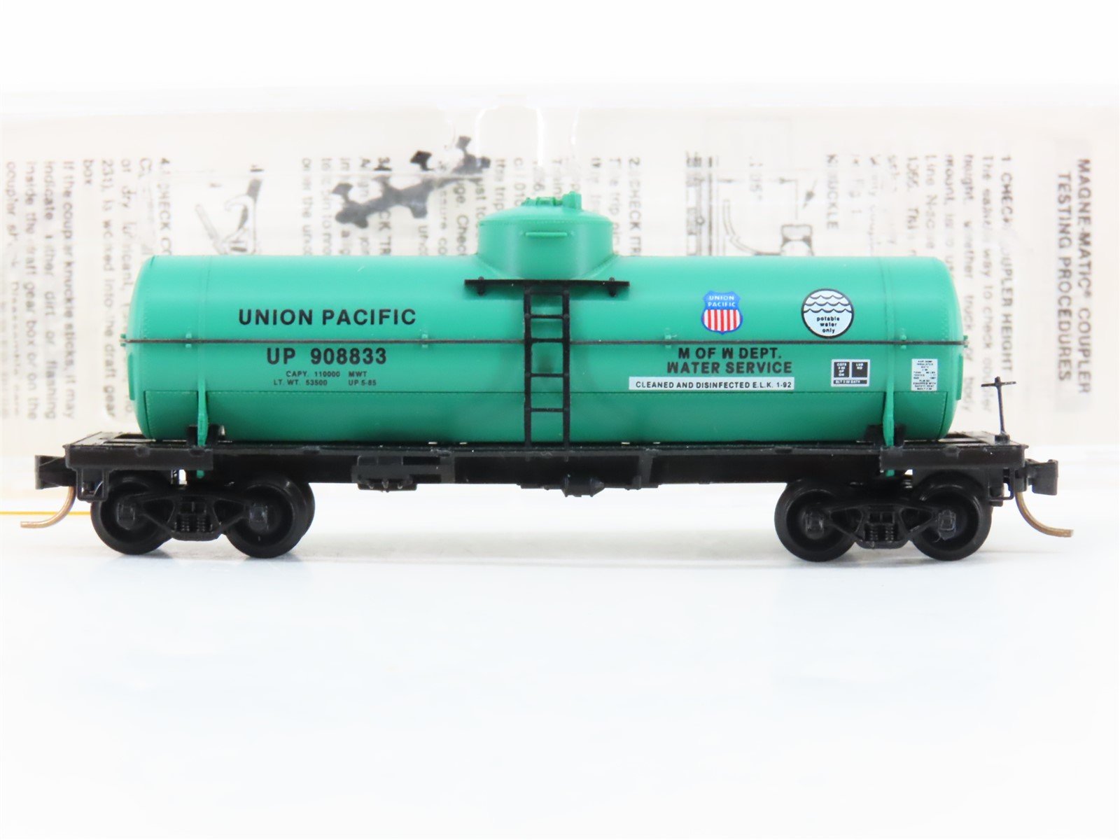 N Scale Micro-Trains MTL 65340 UP Union Pacific 39' Single Dome Tank Car #908833
