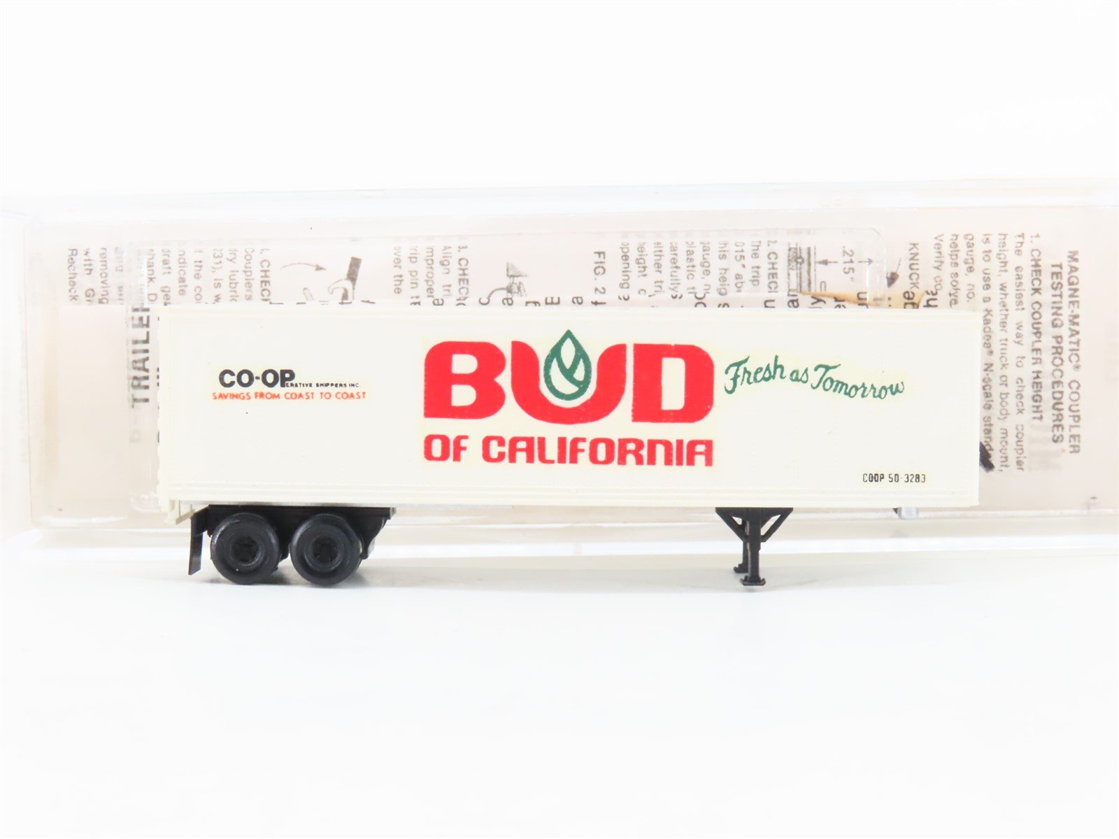 N Scale Kadee Micro-Trains MTL 40' Bud of California Trailer--CUSTOM