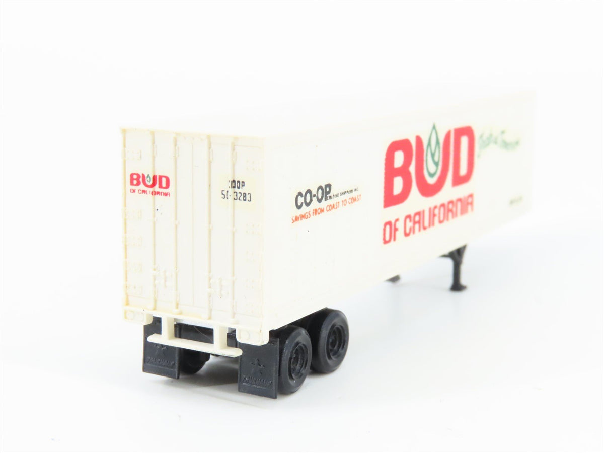N Scale Kadee Micro-Trains MTL 40&#39; Bud of California Trailer--CUSTOM