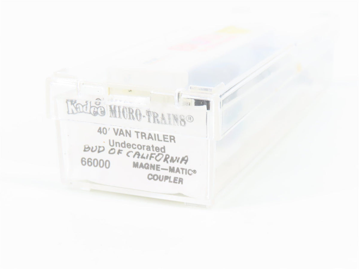 N Scale Kadee Micro-Trains MTL 40&#39; Bud of California Trailer--CUSTOM
