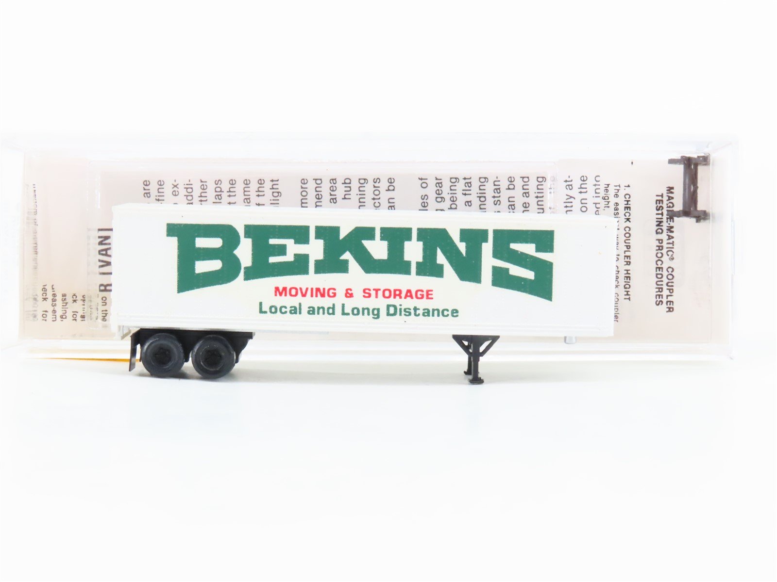 N Scale Micro-Trains MTL 40' Bekins Semi Trailer--Custom