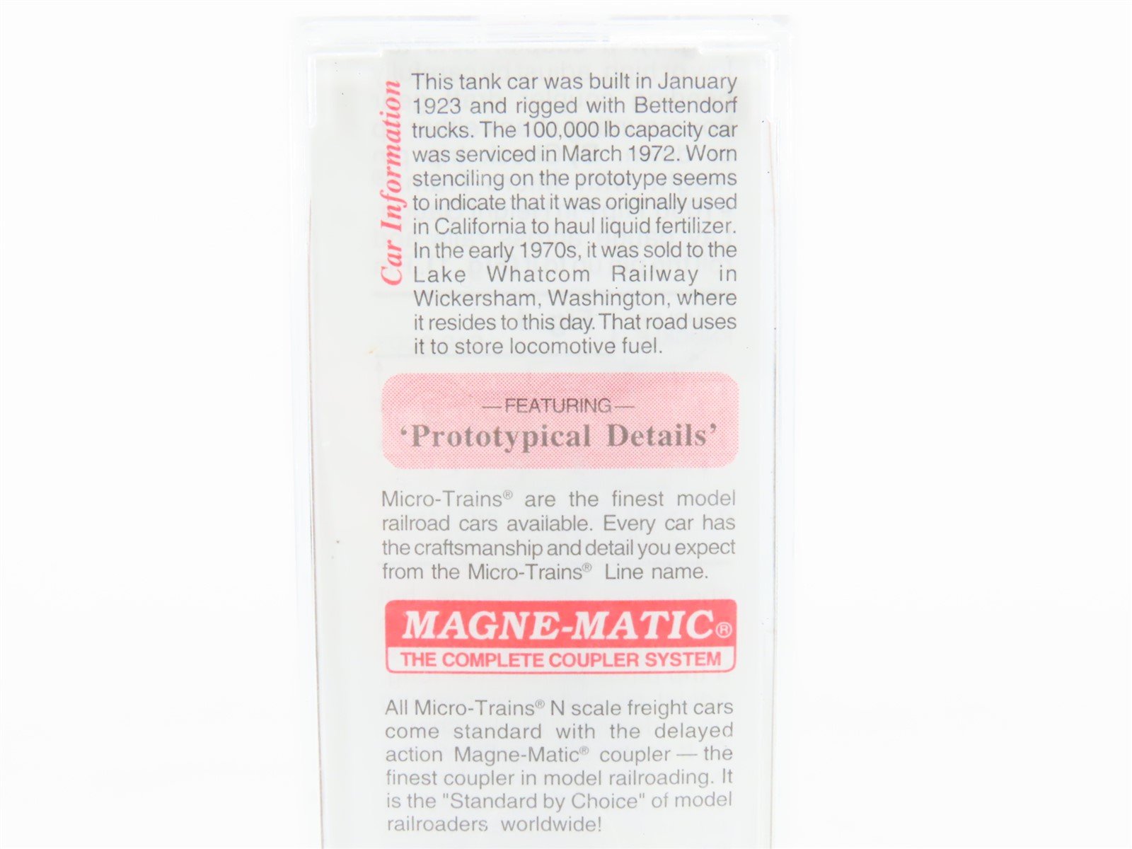 N Scale Micro-Trains MTL 65520 SCCX Shell 39' Single Dome Tank Car #305