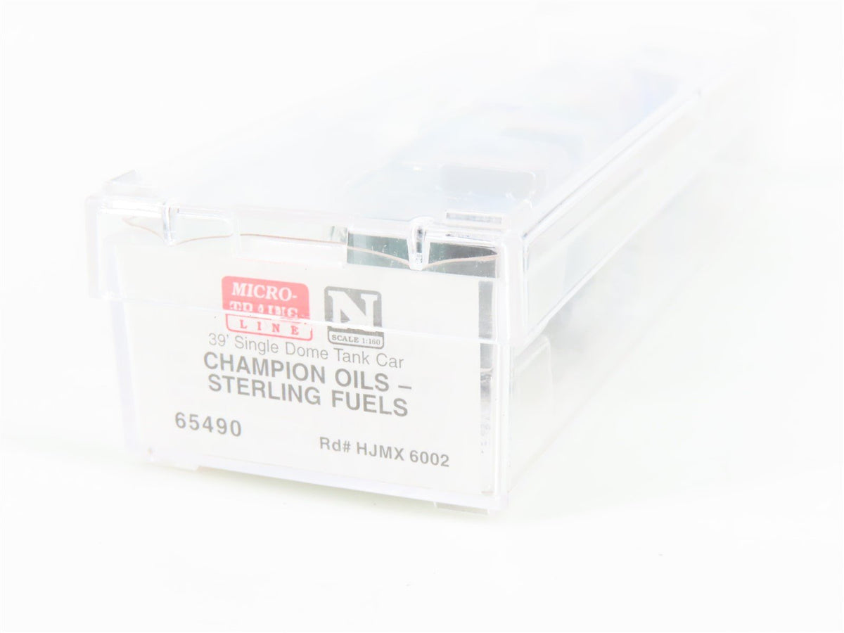 N Scale Micro-Trains MTL 65490 HJMX Champion Oils 39&#39; Single Dome Tank Car #6002