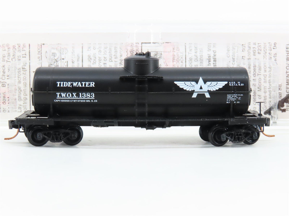 N Micro-Trains MTL 65480 TWOX Tide Water Oil Co 39&#39; Single Dome Tank Car #1383