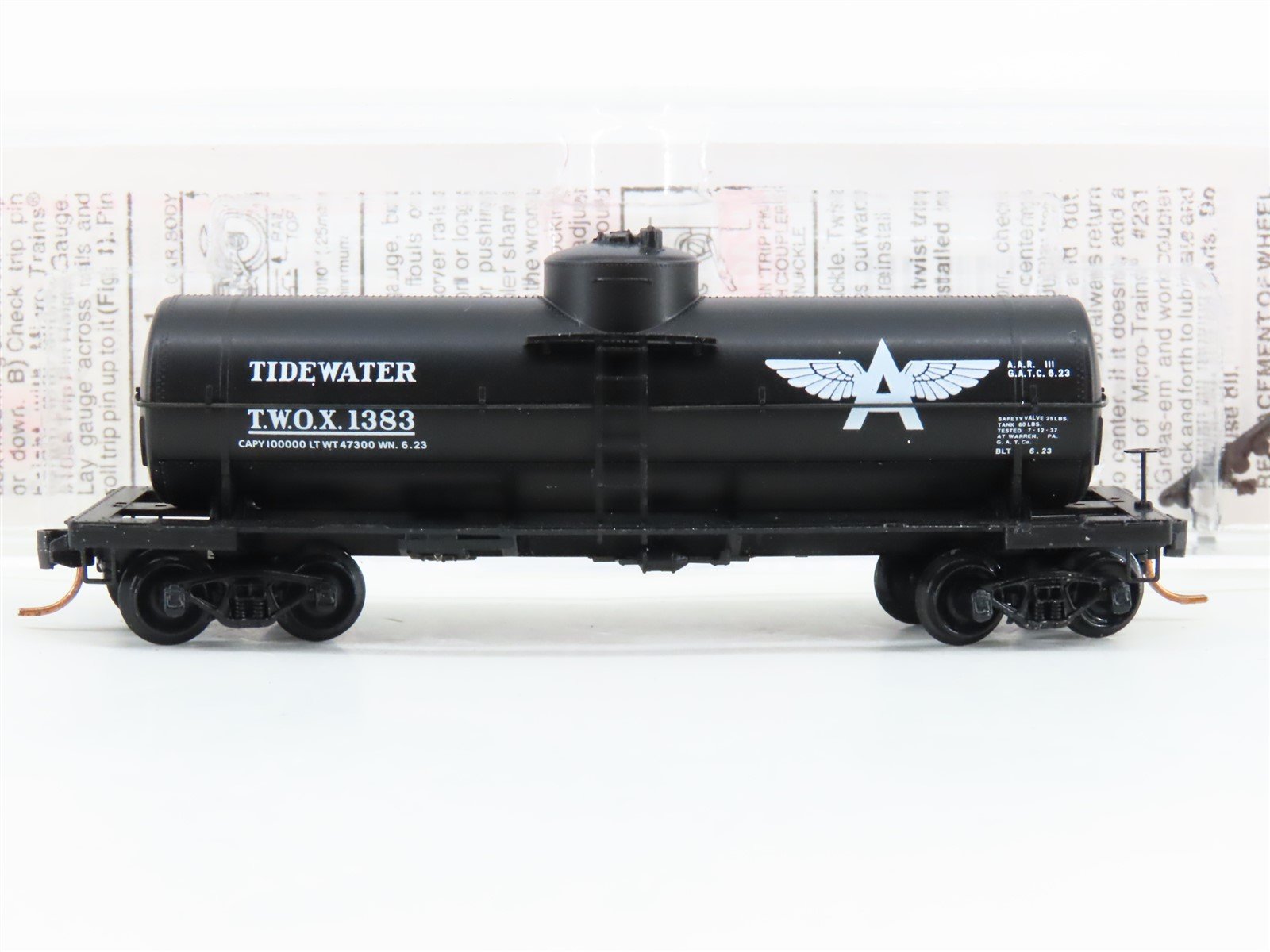 N Micro-Trains MTL 65480 TWOX Tide Water Oil Co 39' Single Dome Tank Car #1383