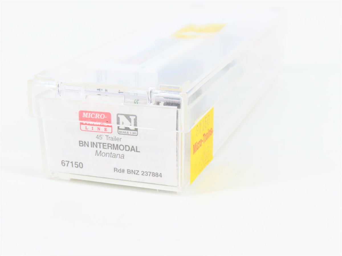 N Scale Micro-Trains MTL 67150 BN Intermodal Montana 45&#39; Trailer BNZ 237884