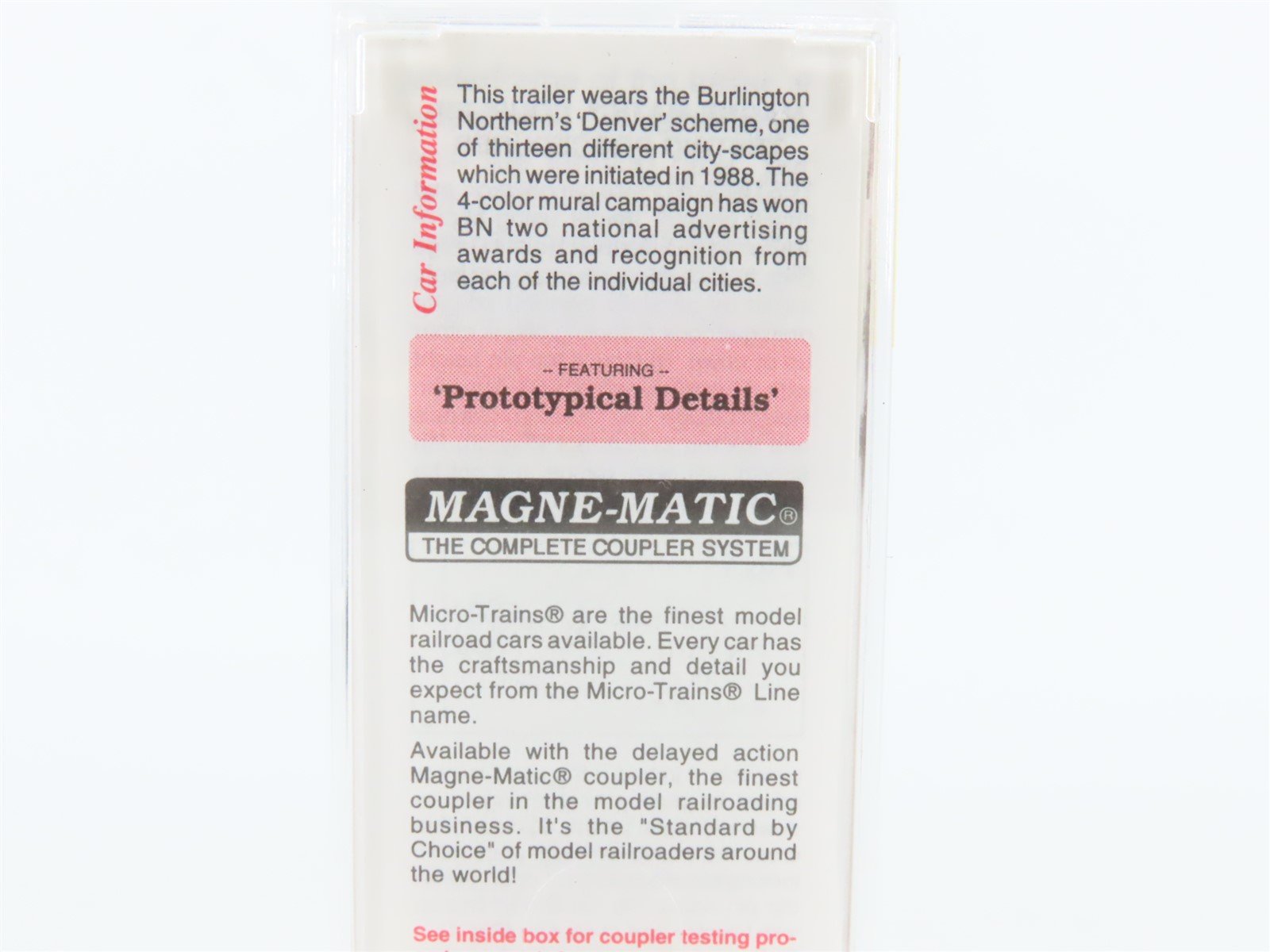 N Scale Micro-Trains MTL 67140 BN Intermodal Denver 45' Trailer BNZ 237845