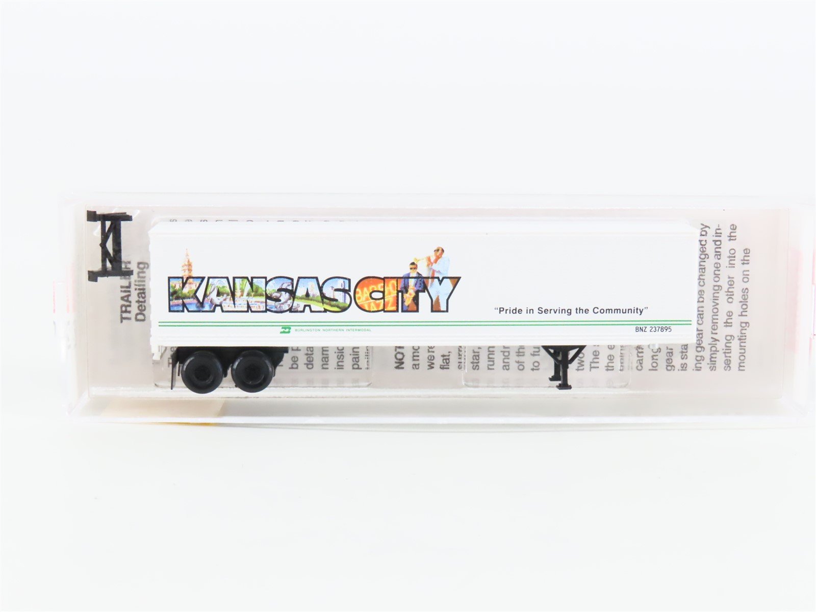 N Scale Micro-Trains MTL 67110 BN Intermodal Kansas City 45' Trailer BNZ 237895