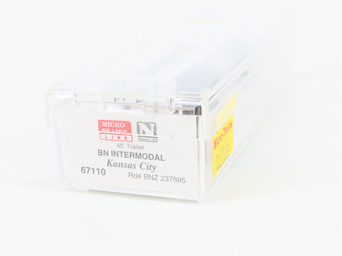 N Scale Micro-Trains MTL 67110 BN Intermodal Kansas City 45&#39; Trailer BNZ 237895