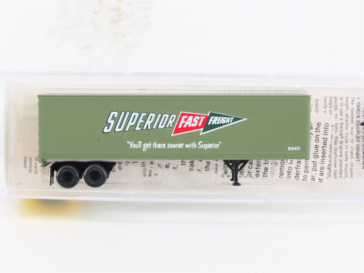 N Scale Kadee Micro-Trains MTL Superior Fast Freight 40&#39; Trailer-- Custom