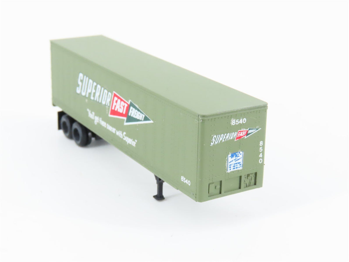 N Scale Kadee Micro-Trains MTL Superior Fast Freight 40&#39; Trailer-- Custom