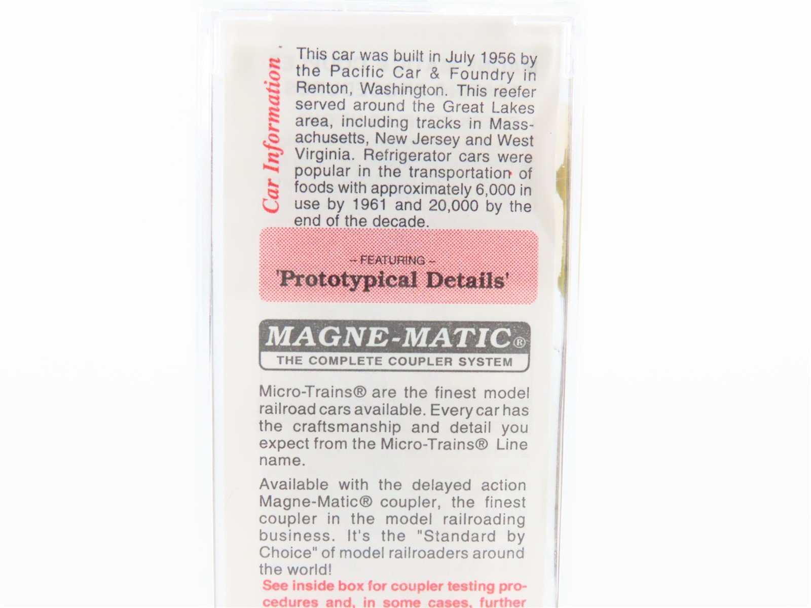 N Scale Micro-Trains MTL 69080 NYC New York Central 51' Rivet Side Reefer #1025