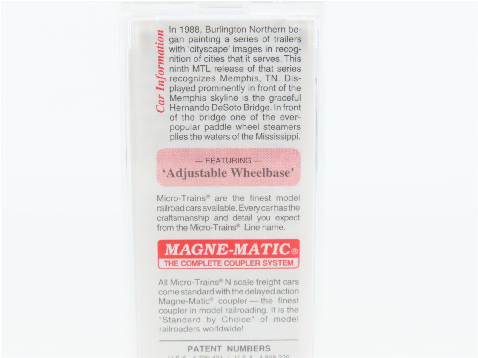 N Scale Micro-Trains MTL 67190 BN Intermodal Memphis 45' Trailer BNZ 237875