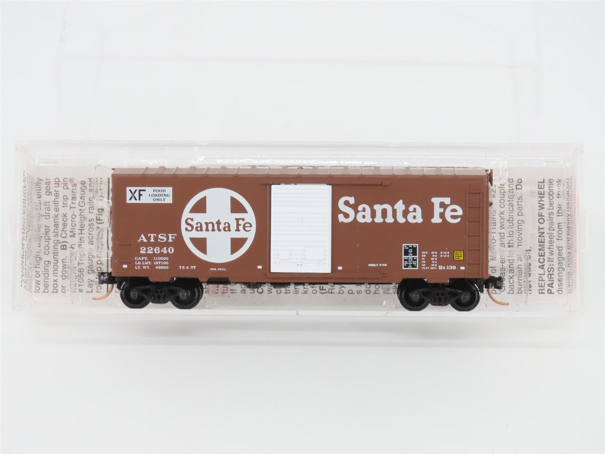 N Scale Micro-Trains MTL 73010 ATSF Santa Fe 40&#39; Single Door Box Car 22640